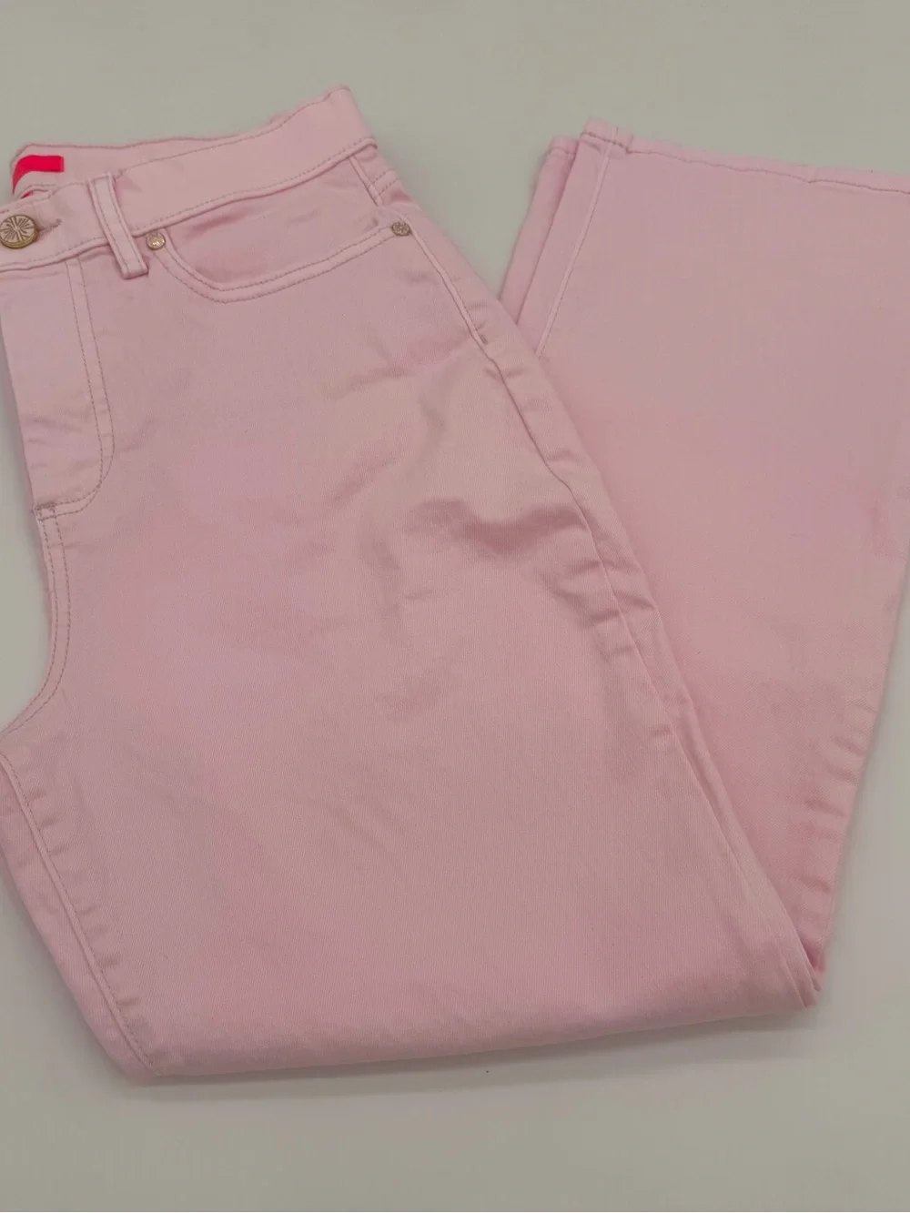 Lilly Pulitzer Women's Annet High-Rise Crop Flare Misty Pink size 10